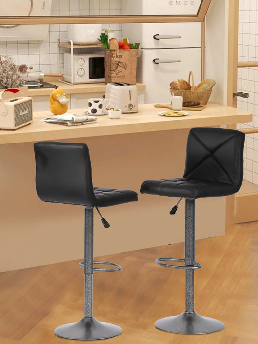 PU Leather Swivel Barstools Set of 2