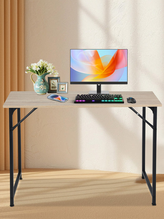 39.4" Inch Computer Desk, Home Office Desk, Modern Work Desk, Writing Desk for Small Space, Simple Desk, PC Table, Gaming Desk, Space-Saving Workstation