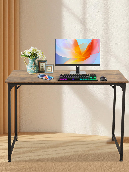 39.4" Inch Computer Desk, Home Office Desk, Modern Work Desk, Writing Desk for Small Space, Simple Desk, PC Table, Gaming Desk, Space-Saving Workstation