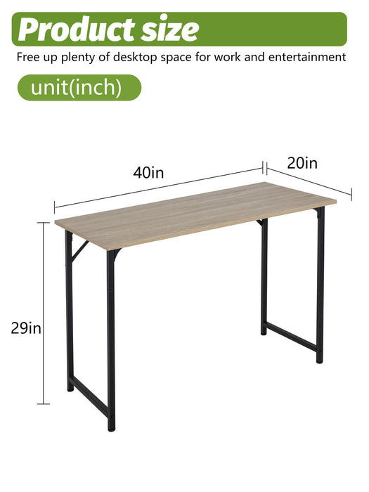 39.4" Inch Computer Desk, Home Office Desk, Modern Work Desk, Writing Desk for Small Space, Simple Desk, PC Table, Gaming Desk, Space-Saving Workstation