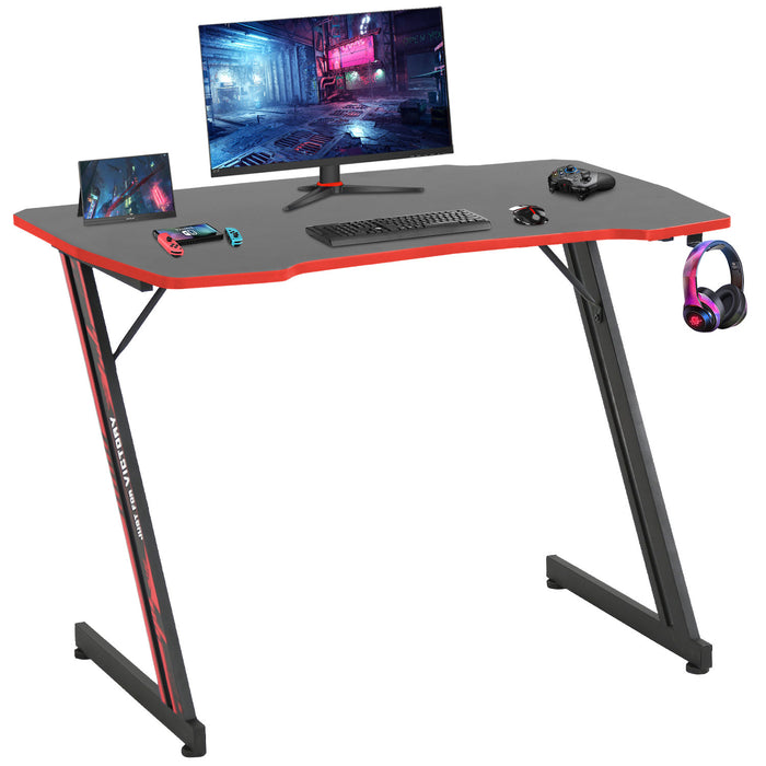 Z Shaped PC Table Gaming Desk
