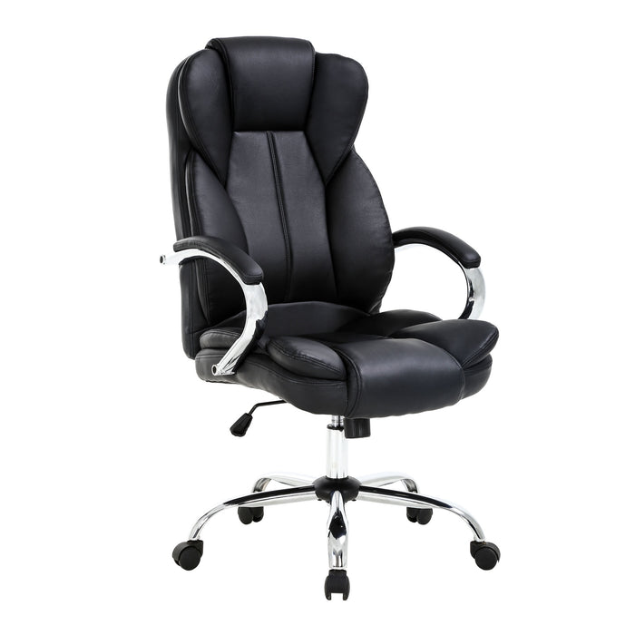 Adjustable High Back PU Leather Task Rolling Swivel Chair