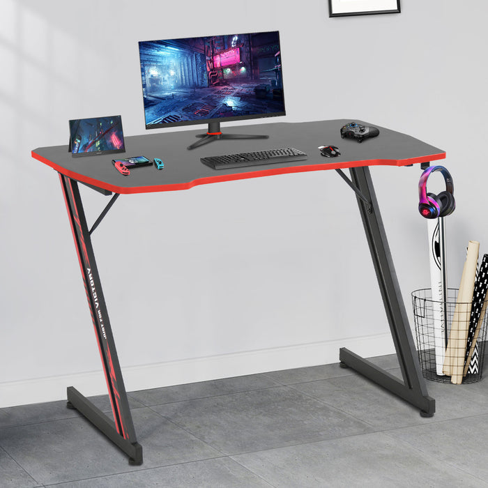 Z Shaped PC Table Gaming Desk