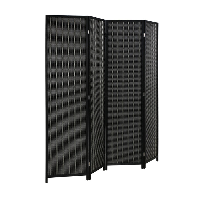 Bamboo 4 Panel Privacy Wall Divider Wood  Living Room