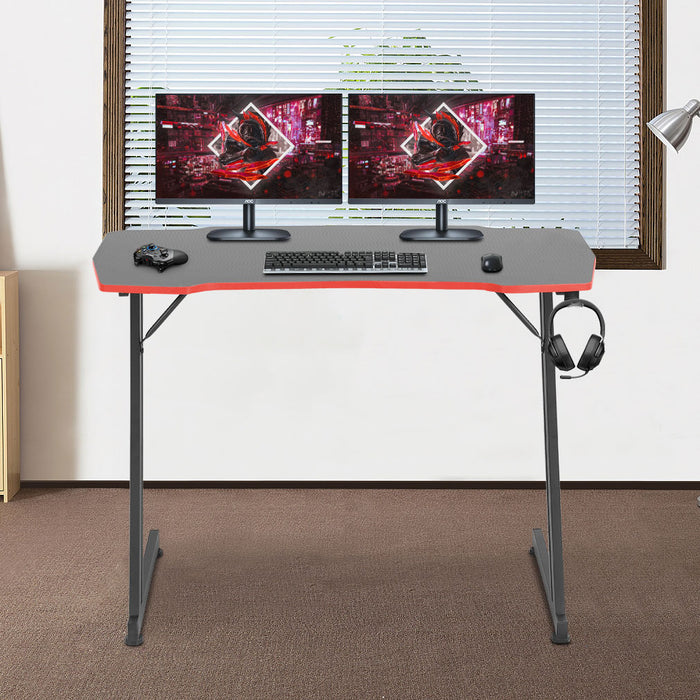 Z Shaped PC Table Gaming Desk