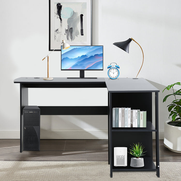 L-Shaped Home Office Wood Corner Desk