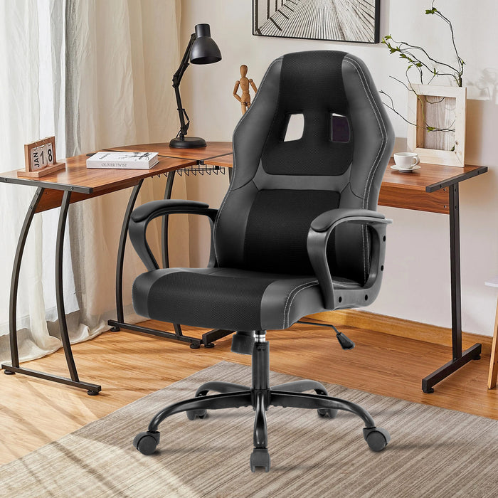 High Back Leather Racing Lumbar Support Gaming Chair