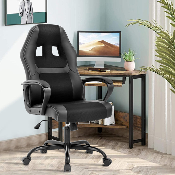 High Back Leather Racing Lumbar Support Gaming Chair