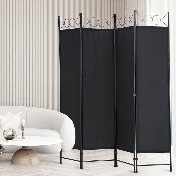 4 Panel Freestanding Partition Divider  Room Separation