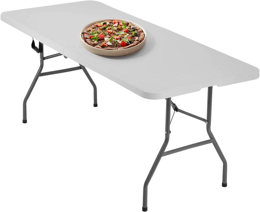 Plastic 6ft Folding Table for Parties  Backyard  Events