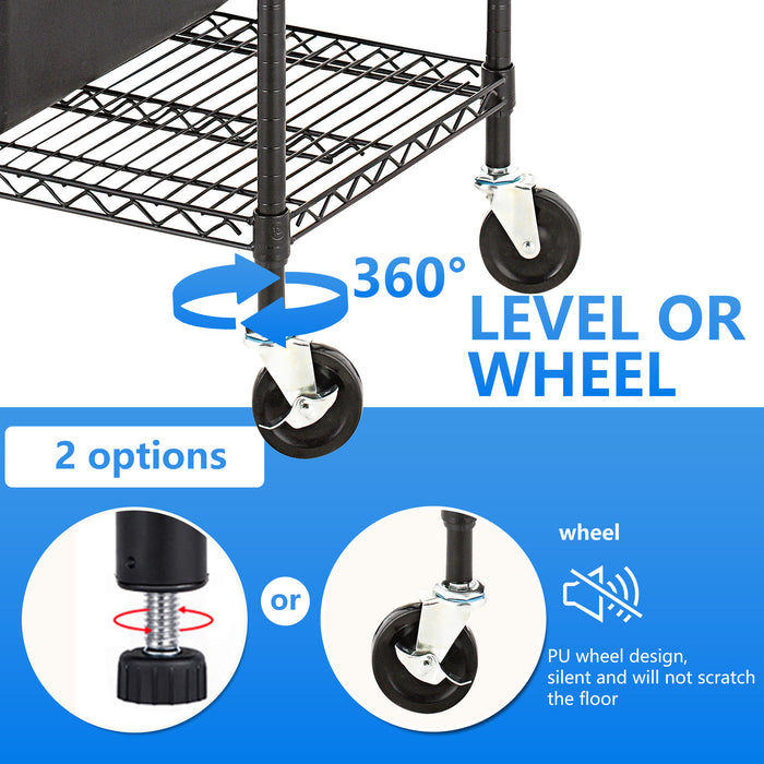 Wire Shelving Unit 6-shelf Large Storage Shelves