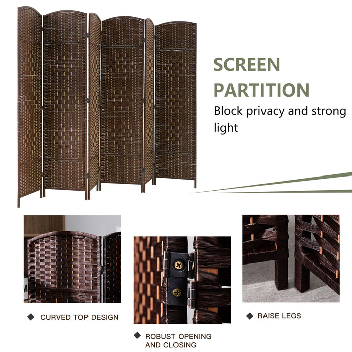 6 Panel Folding Privacy Room Divider