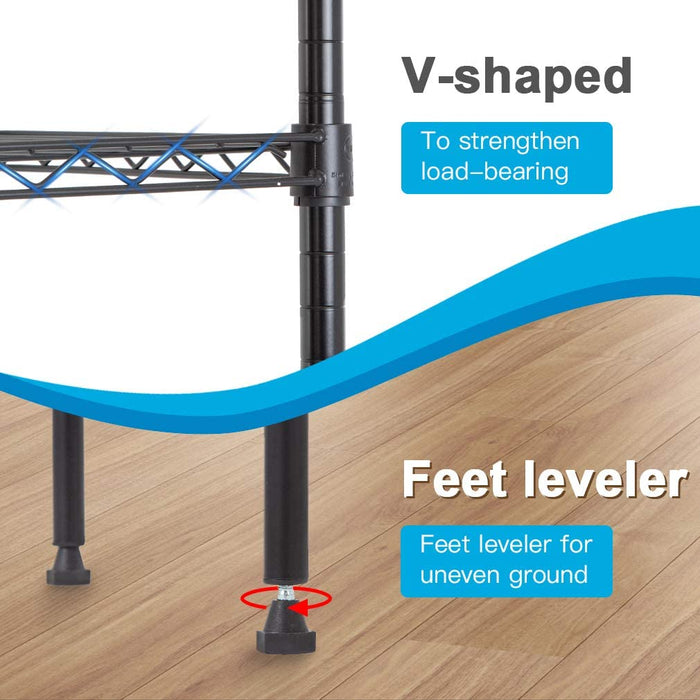 Wire Shelving Unit Metal Shelf Organizer Heavy Duty Storage
