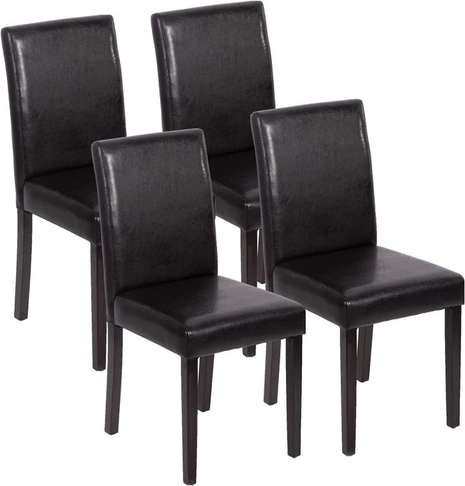 Dining Room Leather Chairs Parsons Set of 4