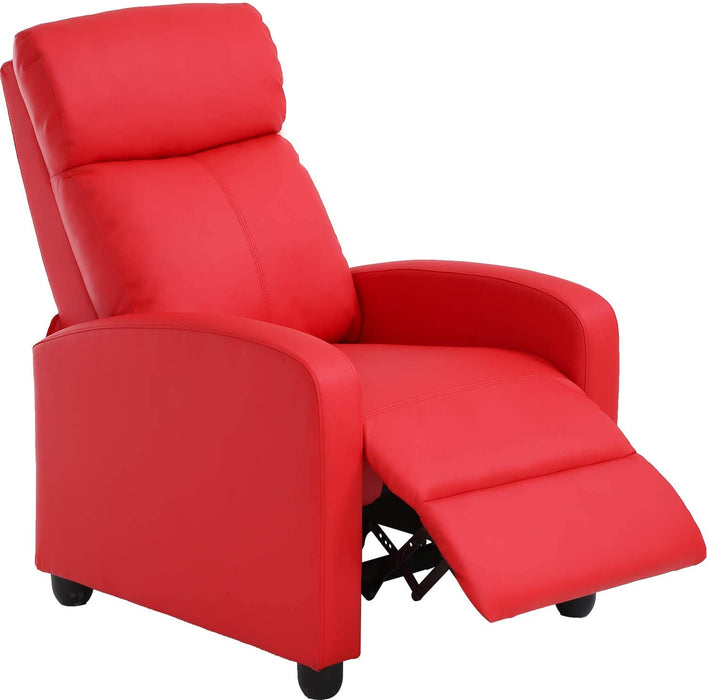 Recliner Chair for Living Room Recliner Sofa with PU Leather Padded Seat Backrest