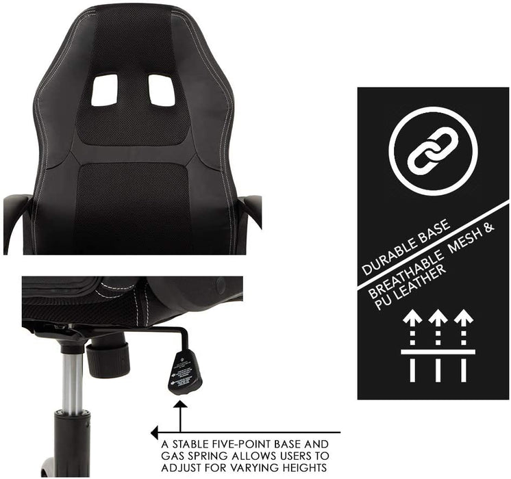 High Back Leather Racing Lumbar Support Gaming Chair