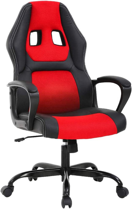 High Back Leather Racing Lumbar Support Gaming Chair