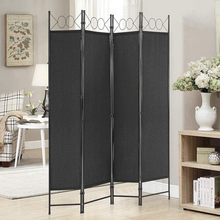 4 Panel Freestanding Partition Divider  Room Separation