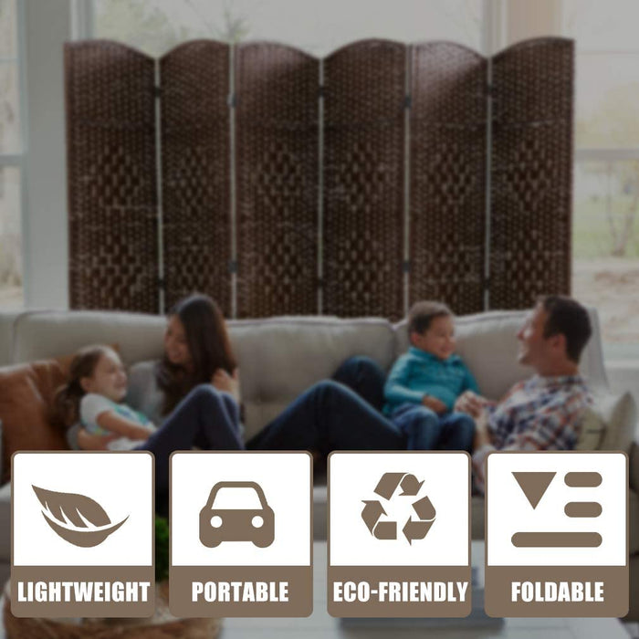 6 Panel Folding Privacy Room Divider