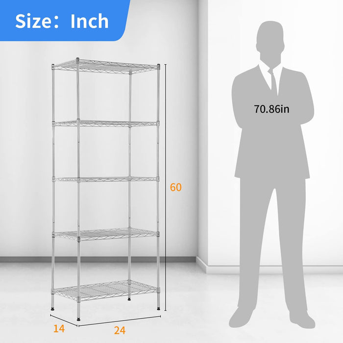 Wire Shelving Unit Metal Shelf Organizer Heavy Duty Storage