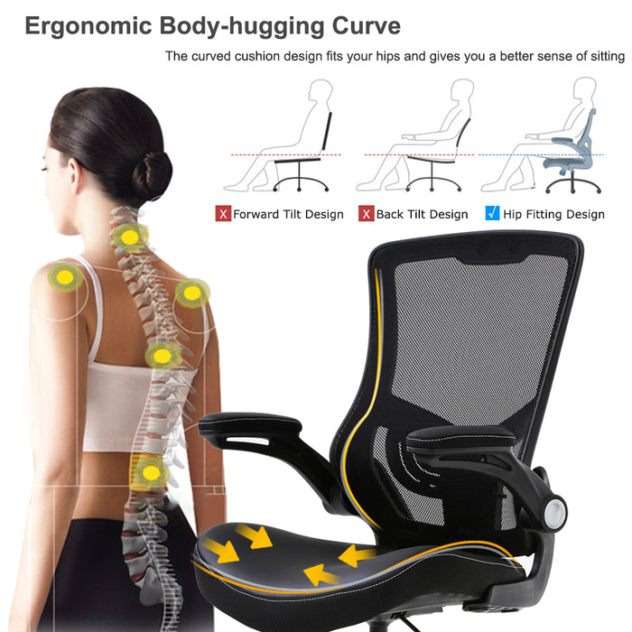 Flip Up Arms Ergonomic Drafting Chair