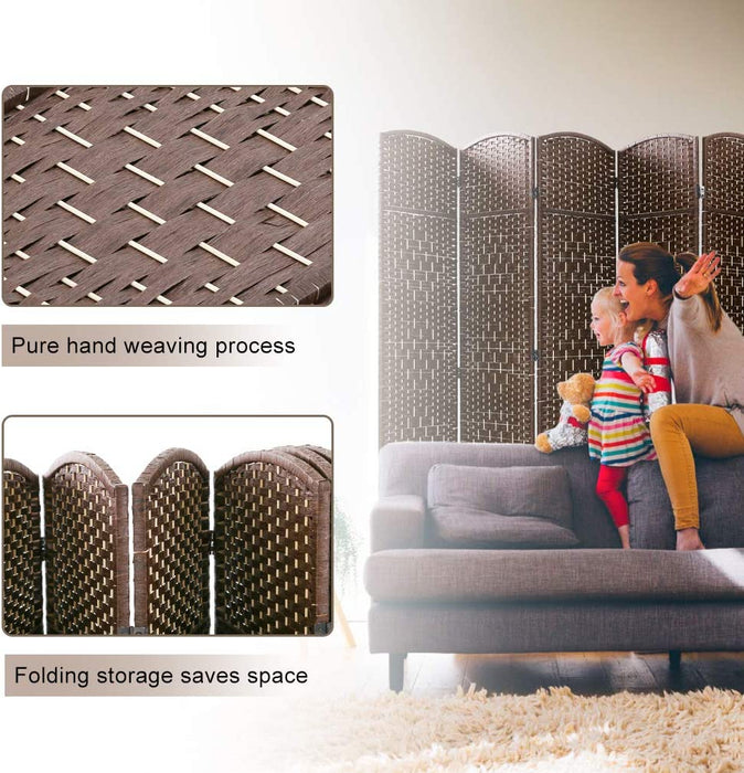 6 Panel Folding Privacy Room Divider