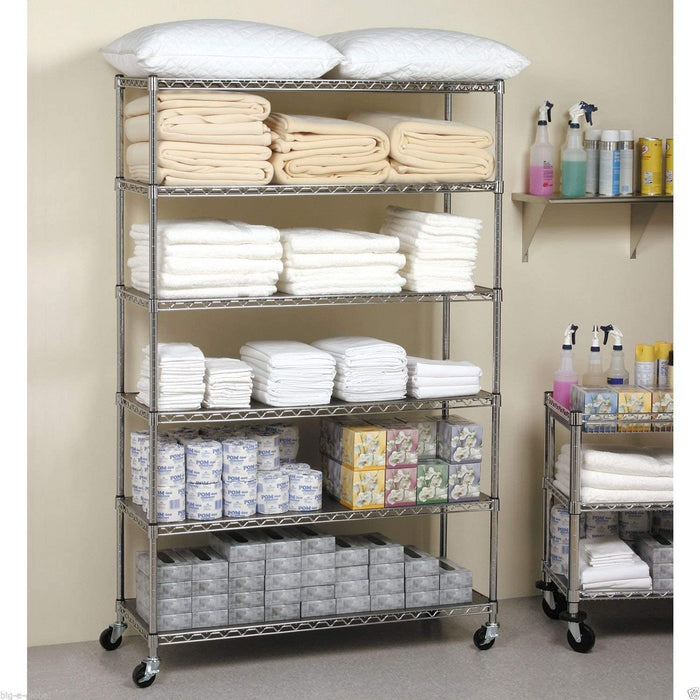 Wire Shelving Unit 6-shelf Large Storage Shelves