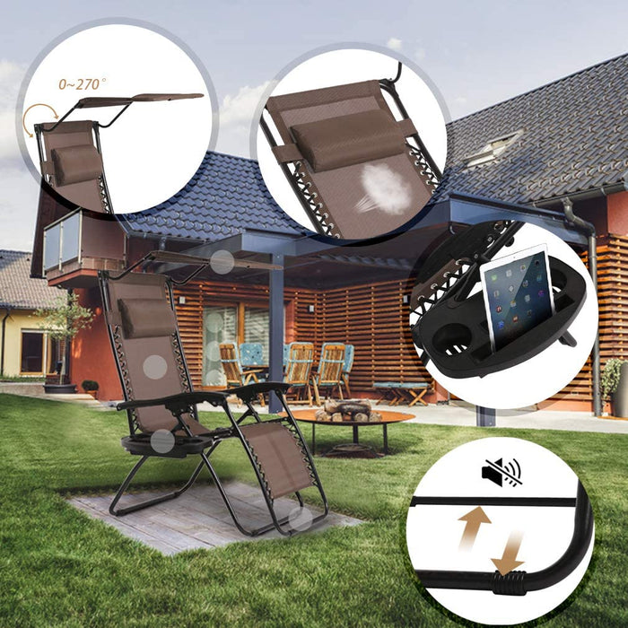 Zero Gravity Chair Patio Chairs Lounge Chair 2 Pack Recliner