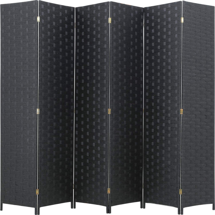 Hand-Woven Design Indoor Folding Portable  Wood Mesh Room Divider