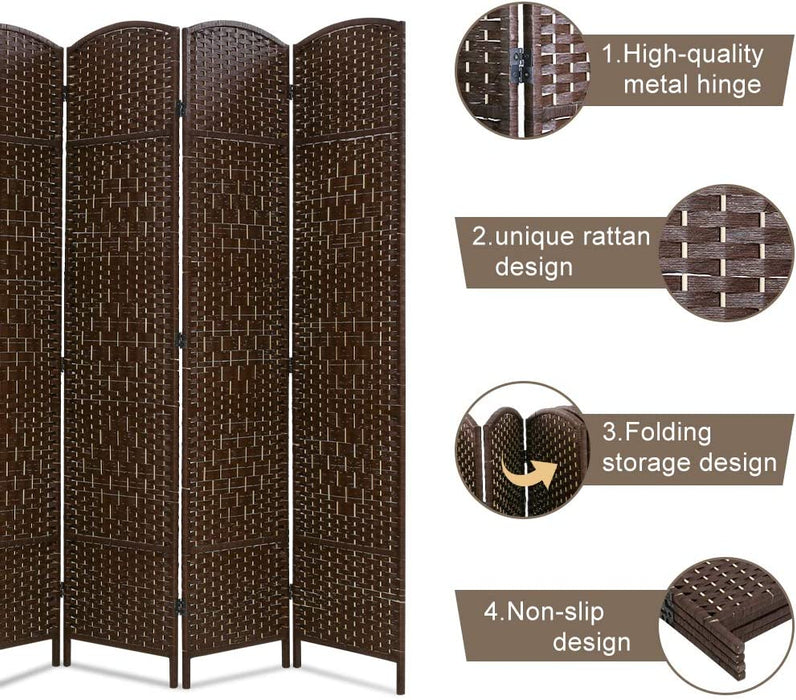 6 Panel Folding Privacy Room Divider