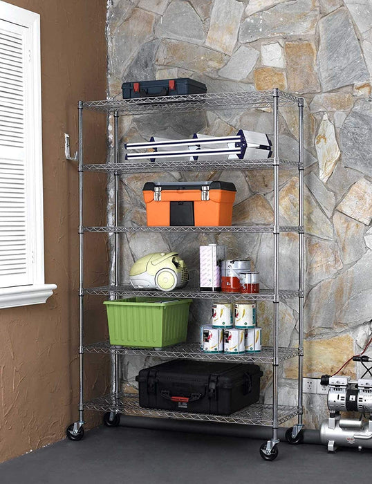 Wire Shelving Unit 6-shelf Large Storage Shelves