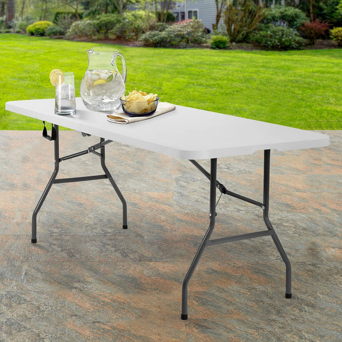 Plastic 6ft Folding Table for Parties  Backyard  Events