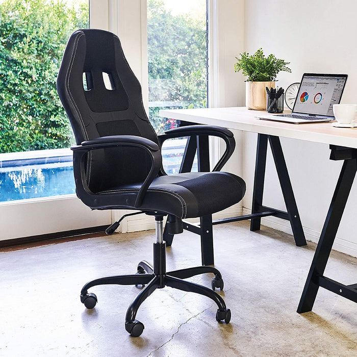 High Back Leather Racing Lumbar Support Gaming Chair
