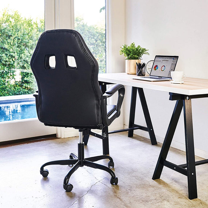 High Back Leather Racing Lumbar Support Gaming Chair