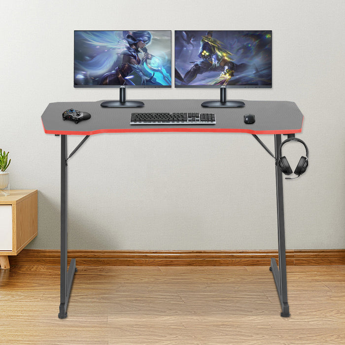 Z Shaped PC Table Gaming Desk