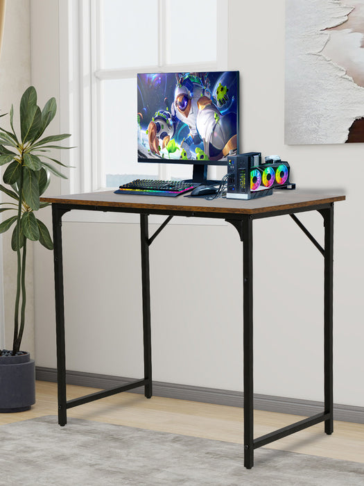 Modern Style Computer Desk 32-inch Office Desk with Sleek Metal Frame Writing Desk Classic Modern Design for Home & Small Spaces