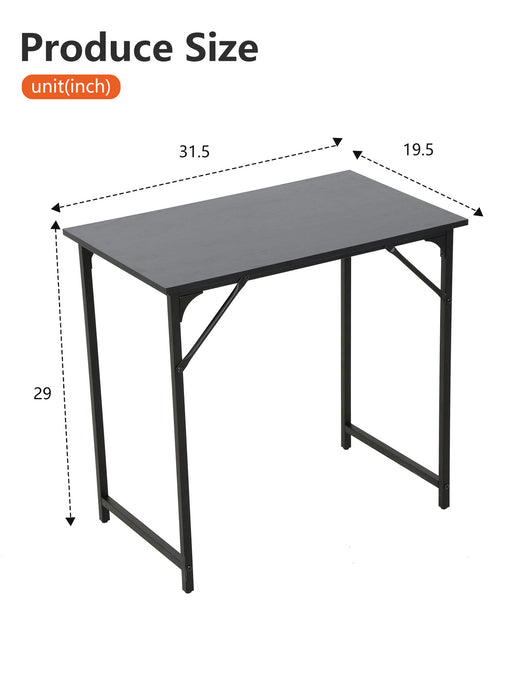 Modern Style Computer Desk 32-inch Office Desk with Sleek Metal Frame Writing Desk Classic Modern Design for Home & Small Spaces