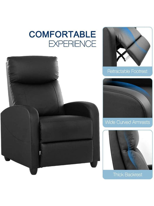 Recliner Chair, Premium PU Leather Upholstered Adjustable Chair