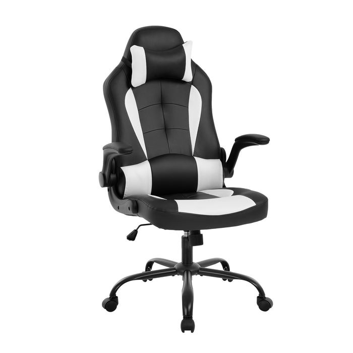 PC Gaming Office Chair, Lumbar Support Flip Up Armrests