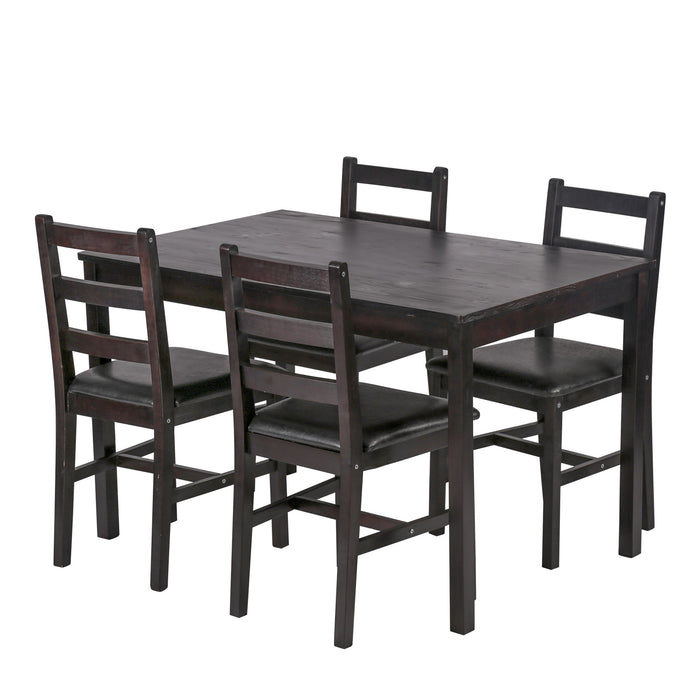 Modern 5-Piece Dining Table Set