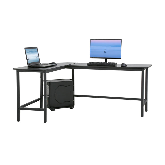 L Shaped Desk PC Wood Large Space Corner Desk