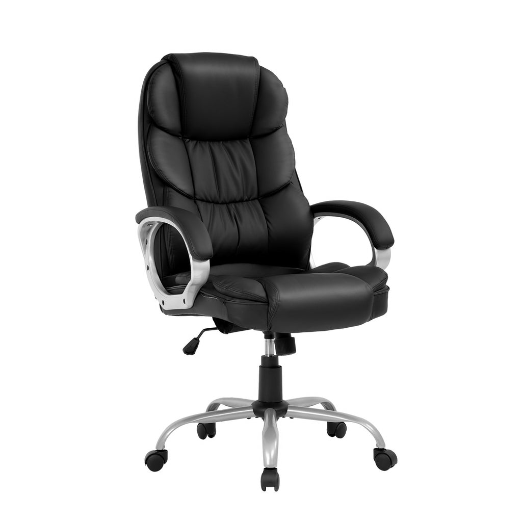 Wide Seat Ergonomic PU Leather Desk Chair — BestOffice