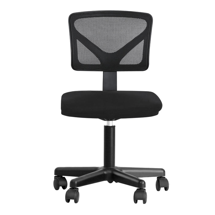Armless Mesh Computer Lumbar Support Swivel Task Chair