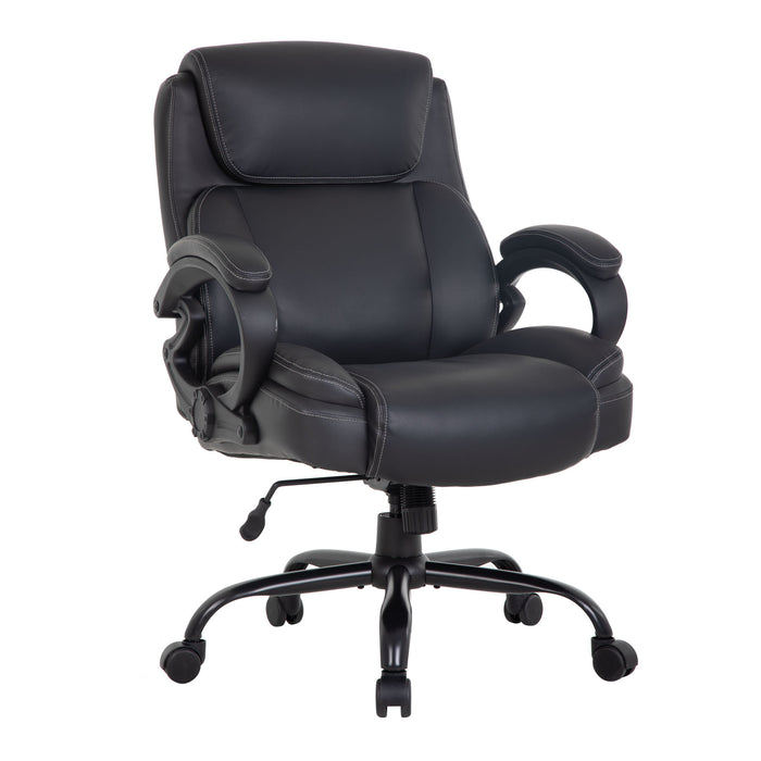 Lumbar Support Arms High Back PU Task Computer Chair