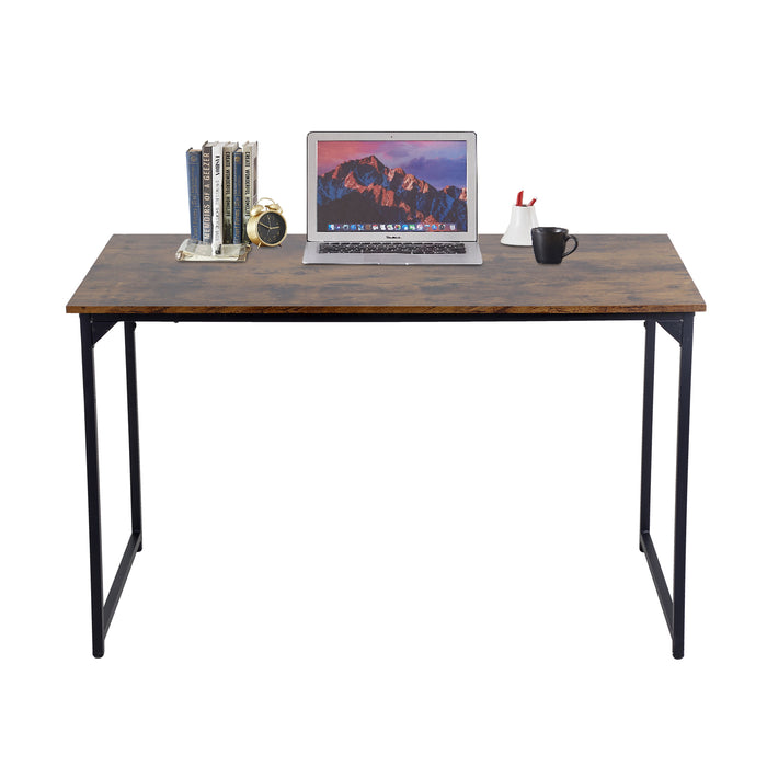 Computer Desk,39/47 inches Home Office Desk Writing Study Table Modern  Simple Style PC Desk with Metal Frame (Brown, 39 inch)
