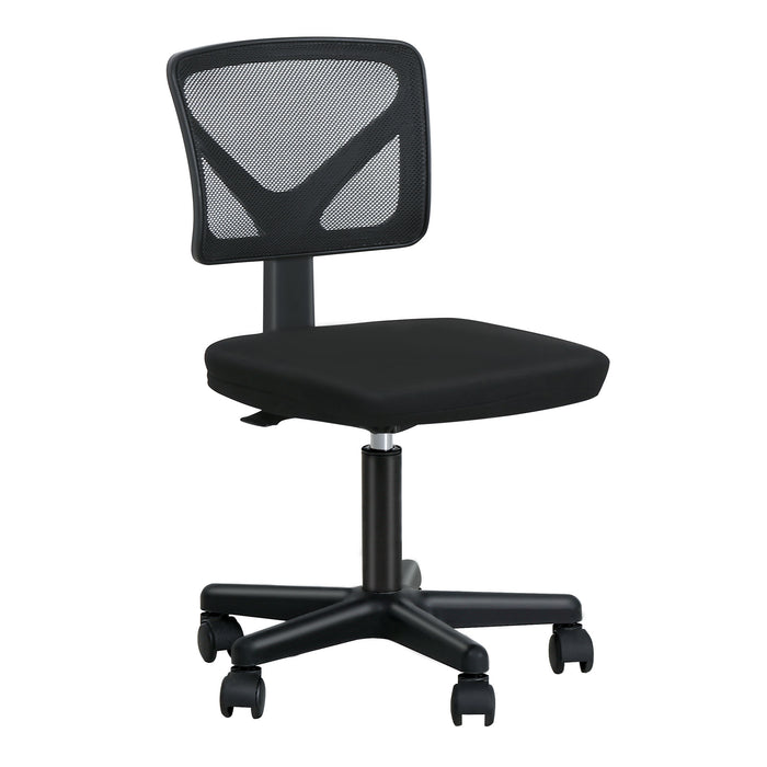 Armless Mesh Computer Lumbar Support Swivel Task Chair