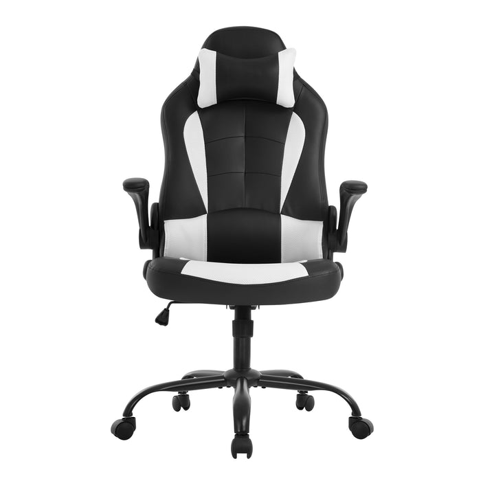 Dropship BestOffice PC Gaming Chair Ergonomic Office Chair Desk Chair With  Lumbar Support Flip Up Arms Headrest PU Leather Executive High Back  Computer Chair For Adults Women Men (PU Black) to Sell
