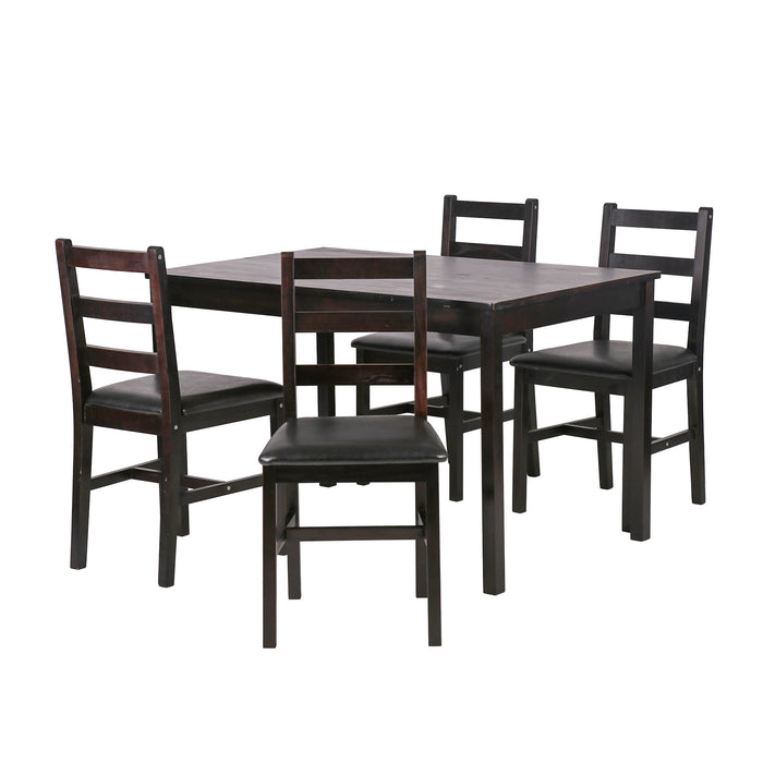 Modern 5-Piece Dining Table Set