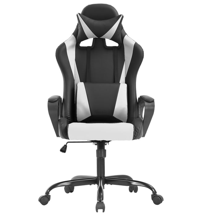 BestOffice High-Back Gaming Chair PC Office Chair Computer Racing Chair PU  Desk Task Chair Ergonomic Executive Swivel Rolling Chair with Lumbar