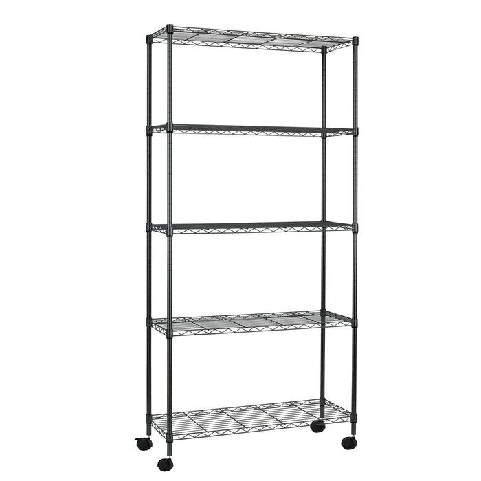 5-Tier Wire Shelves Unit Adjustable Metal Shelf Rack Kitchen Storage  Organizer